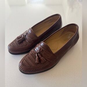 Men’s G.H. Bass Brown Woven Leather Tassel Leathers 10.5 D